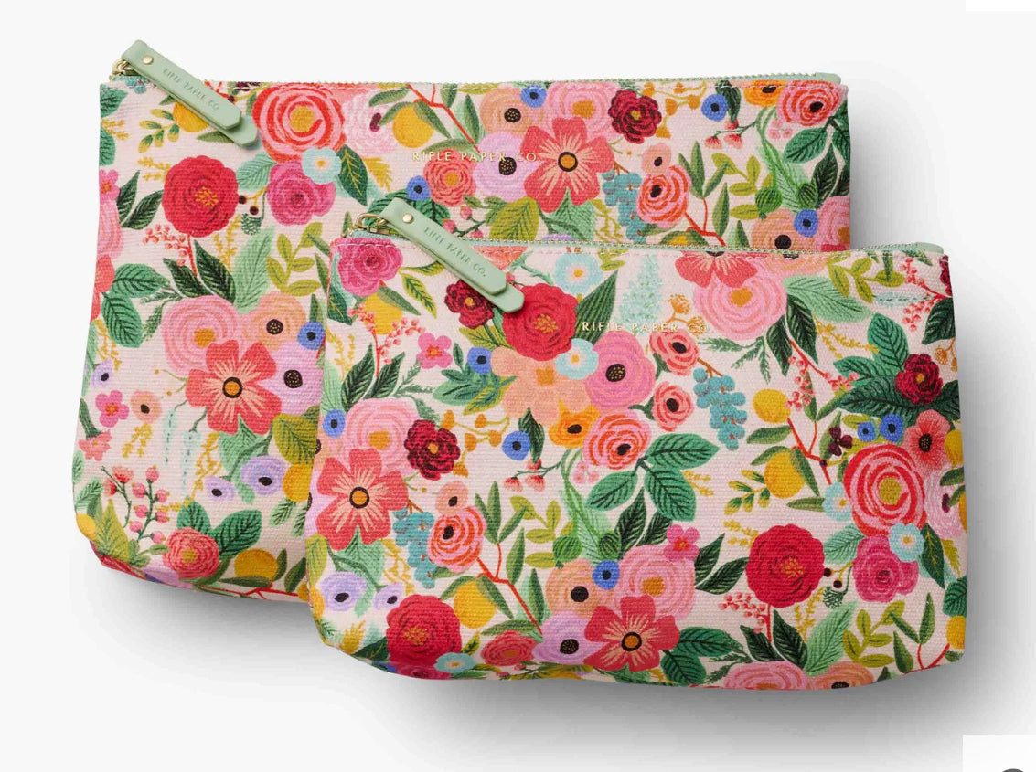 Rifle Paper Co. “Garden Party” Zippered Pouch Set