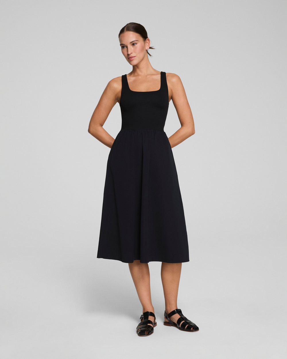 SPANXsmooth Jersey Scoop Neck Tank Midi Dress - Classic Black Adelaide's Boutique SPANXsmooth Jersey Scoop Neck Tank Midi Dress - Classic Black Adelaide's Boutique
