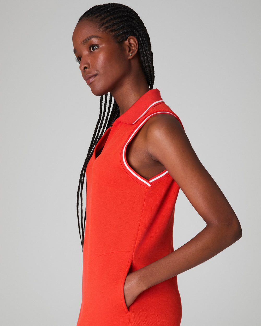 Spanx SPANX® AirEssentials Pique Polo Tank Dress-Poppy