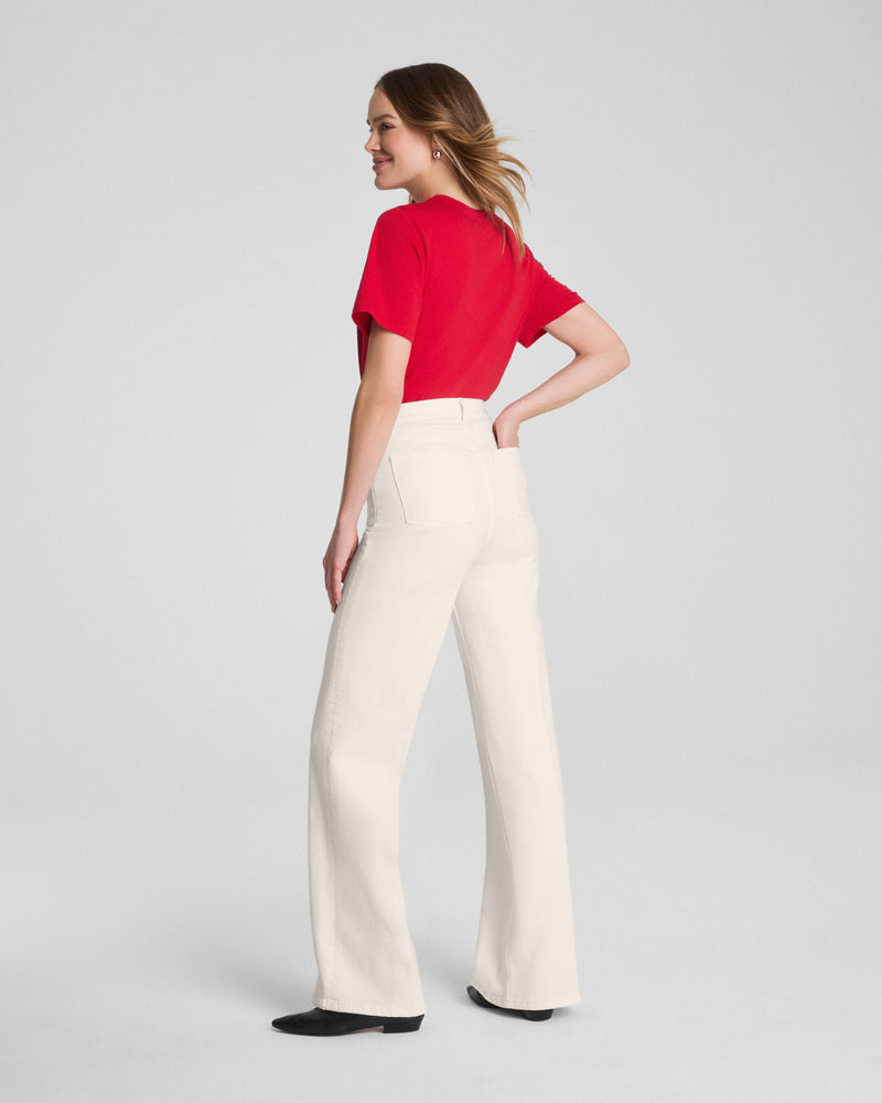 Spanx SPANXshape™ Authentic 360 Wide Leg Jeans-Alabaster
