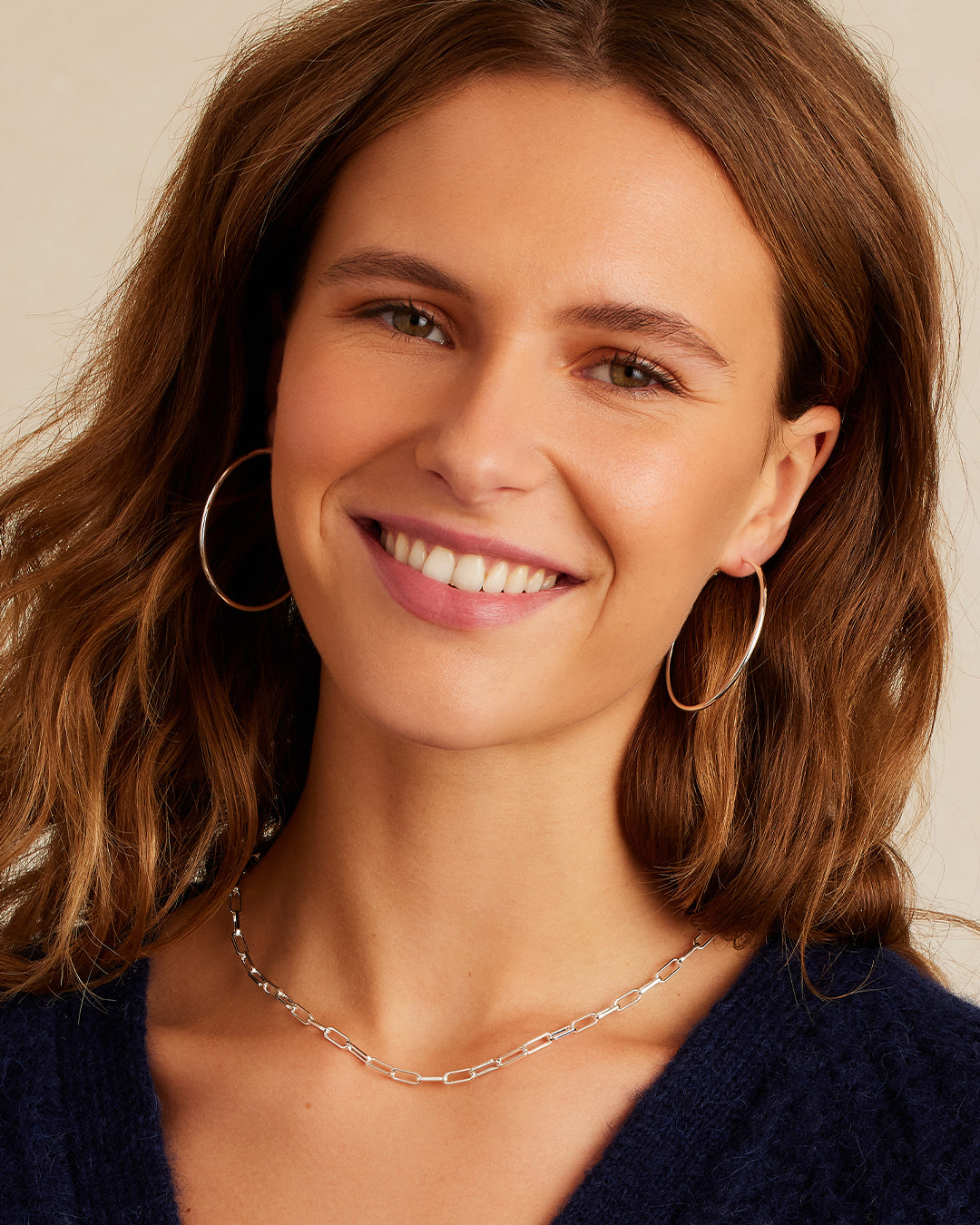 Gorjana Sloane Statement Hoops-Silver