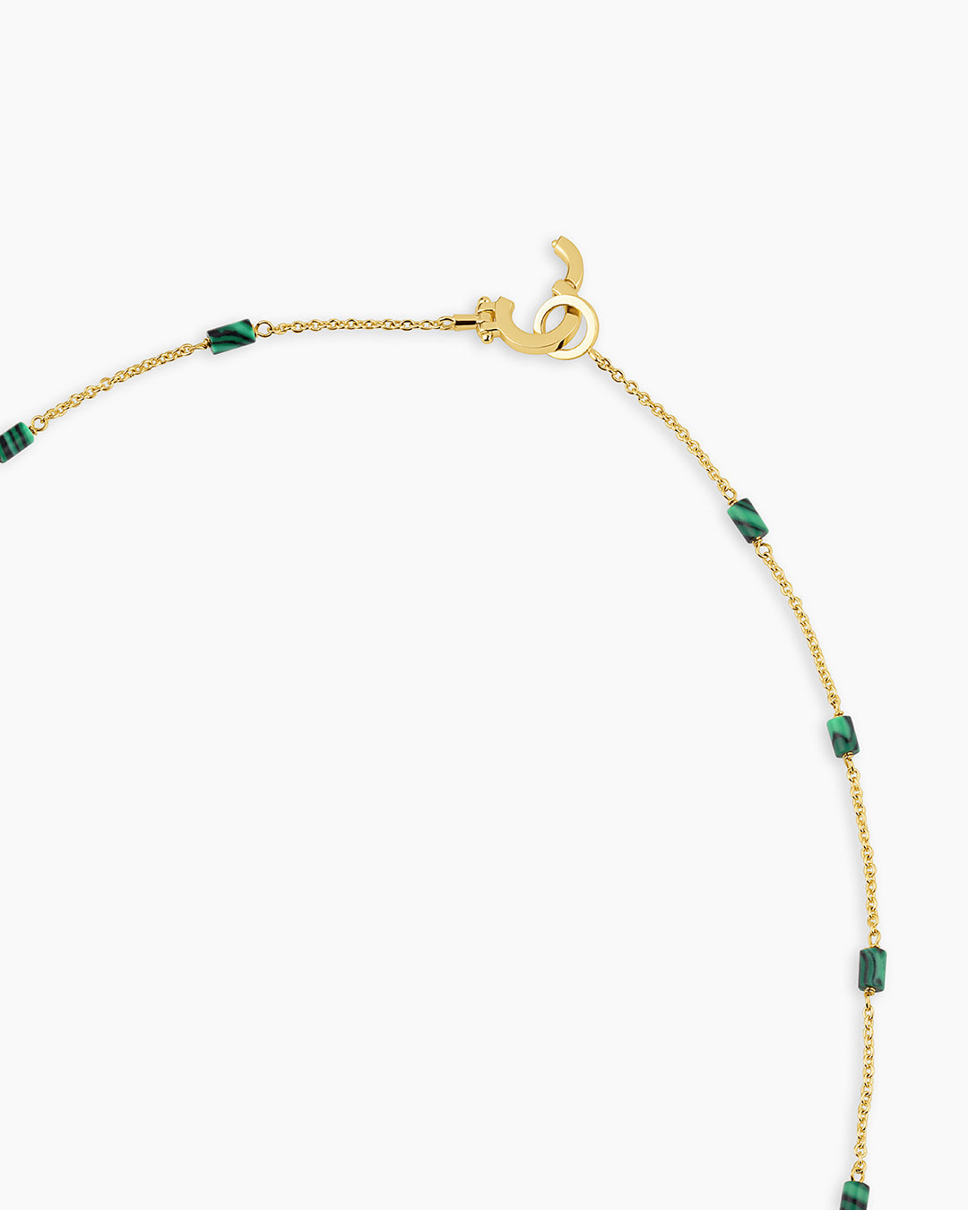 Gorjana Tatum Bead Necklace-Malachite Green
