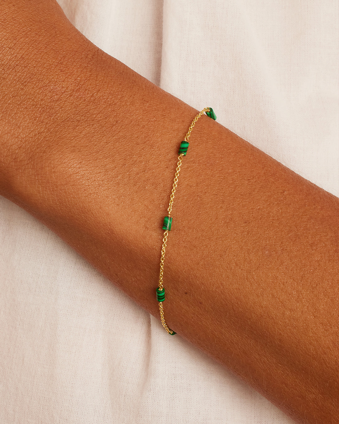 Gorjana Tatum Bracelet-Malachite Green