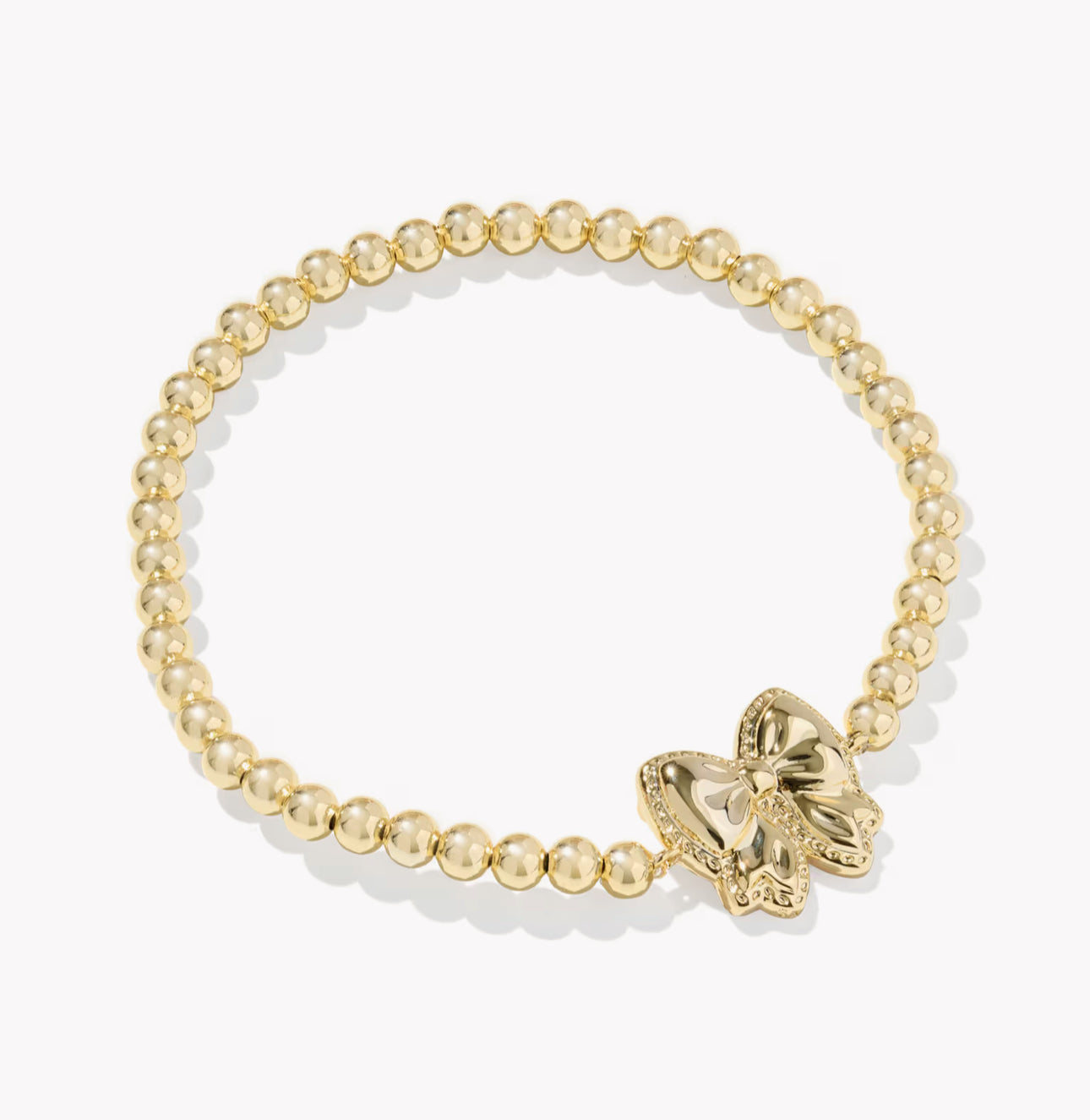 Kendra Scott Haley Bow Stretch Bracelet-Gold Ivory MOP