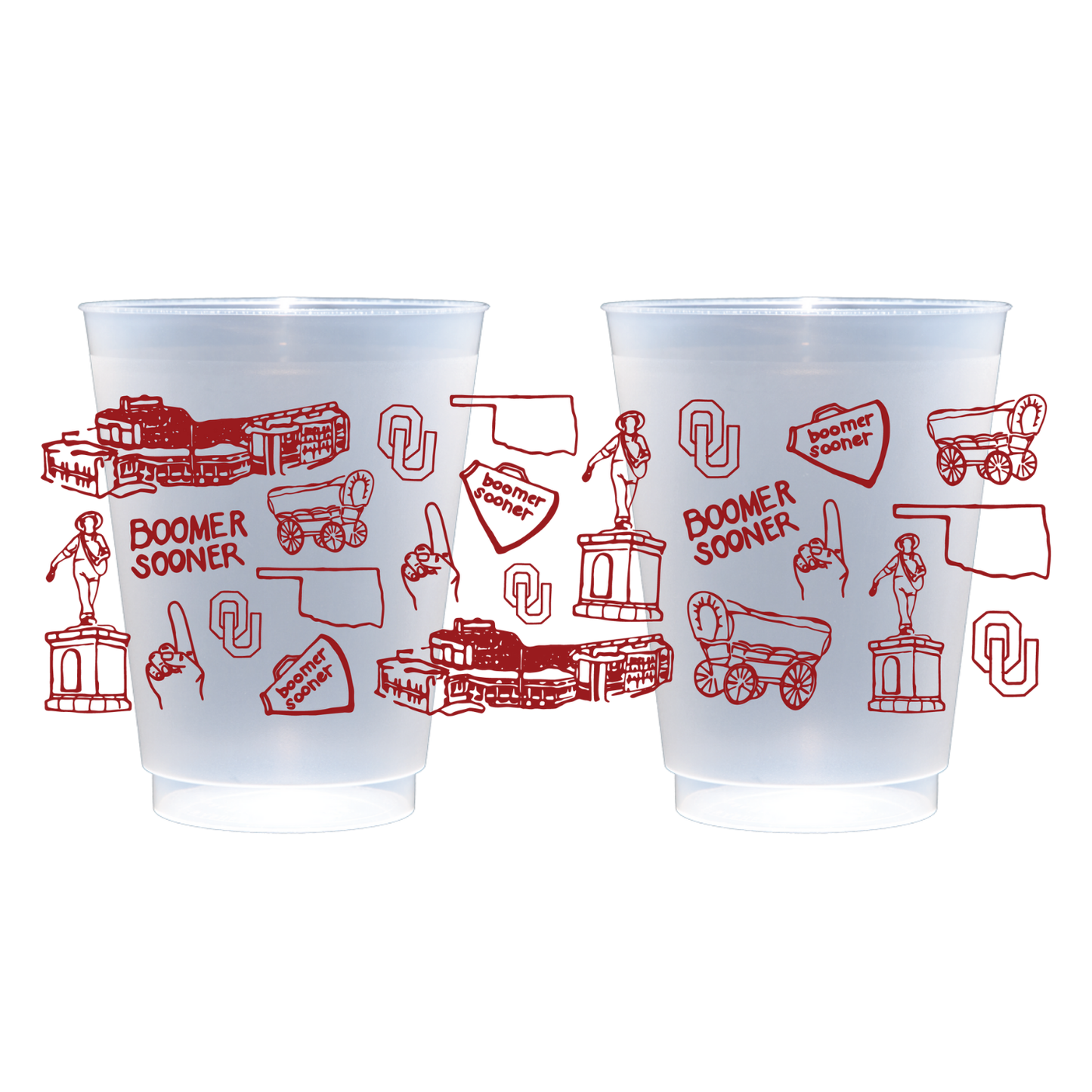 Victory Lap Shatterproof Cups- Set of 8- OU