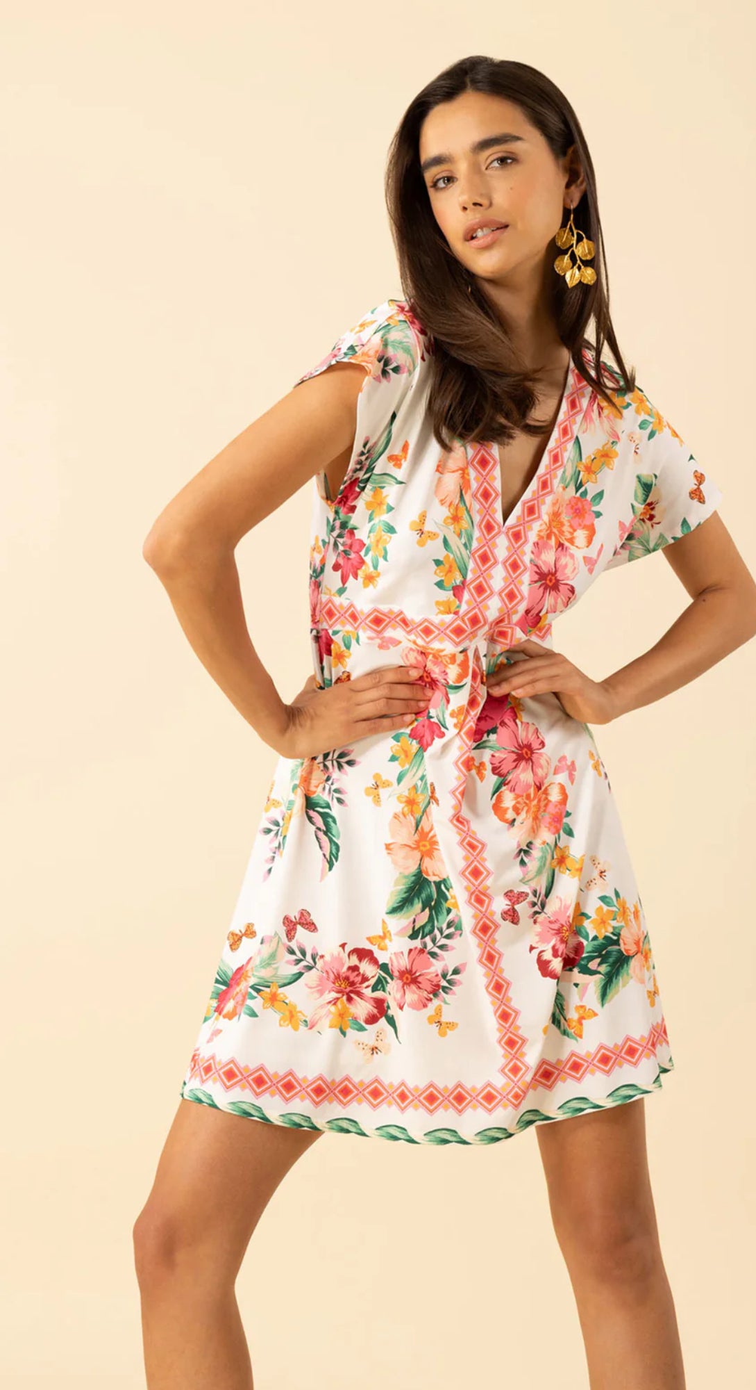 Hale Bob “Bridget” Jersey Dress-Ivory