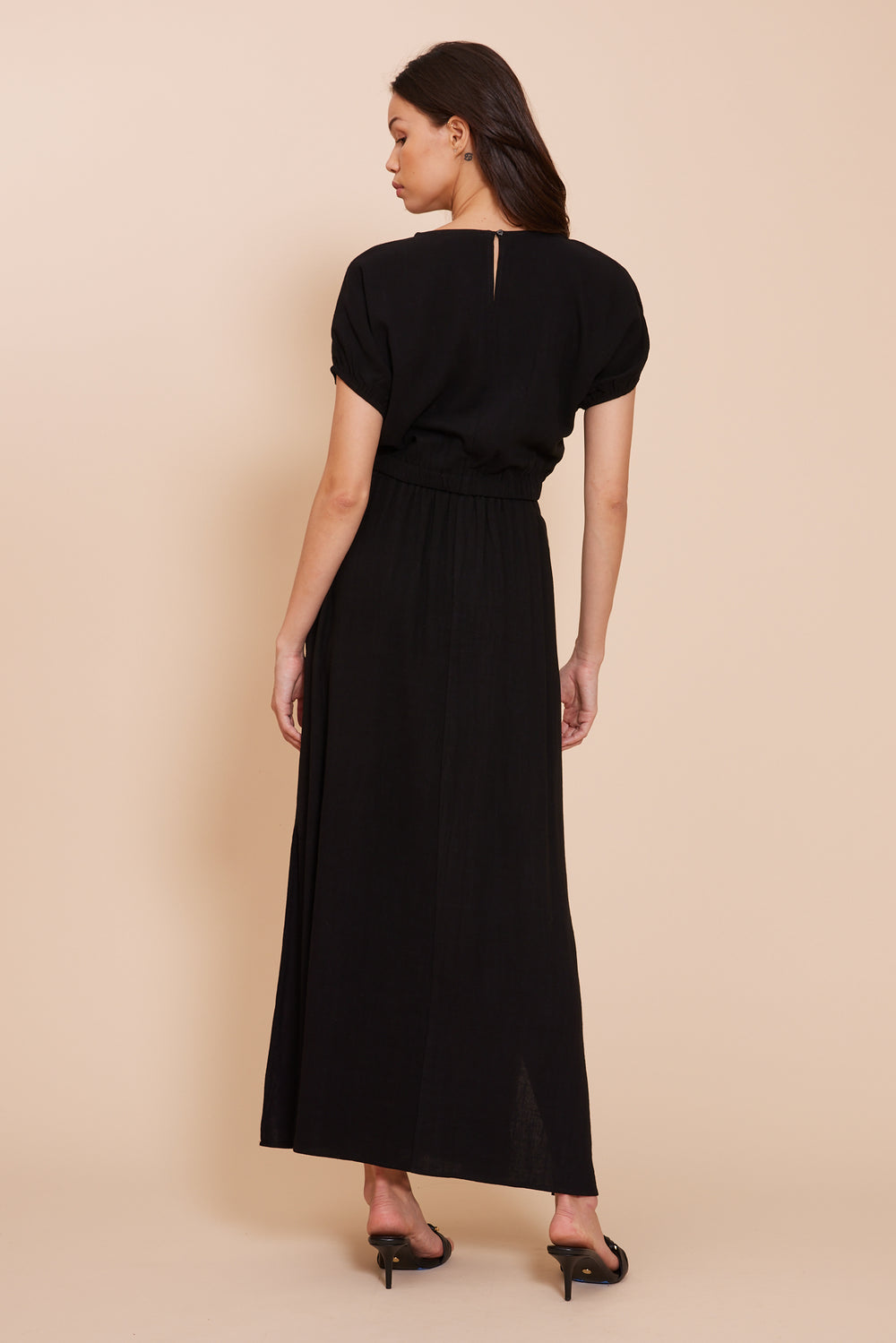 Lucy Paris "Sen" Linen Skirt-Black