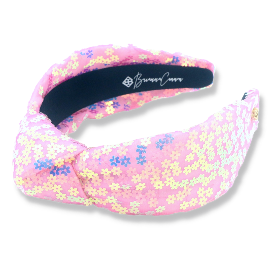 Brianna Cannon "Pink Sequin Flower" Headband