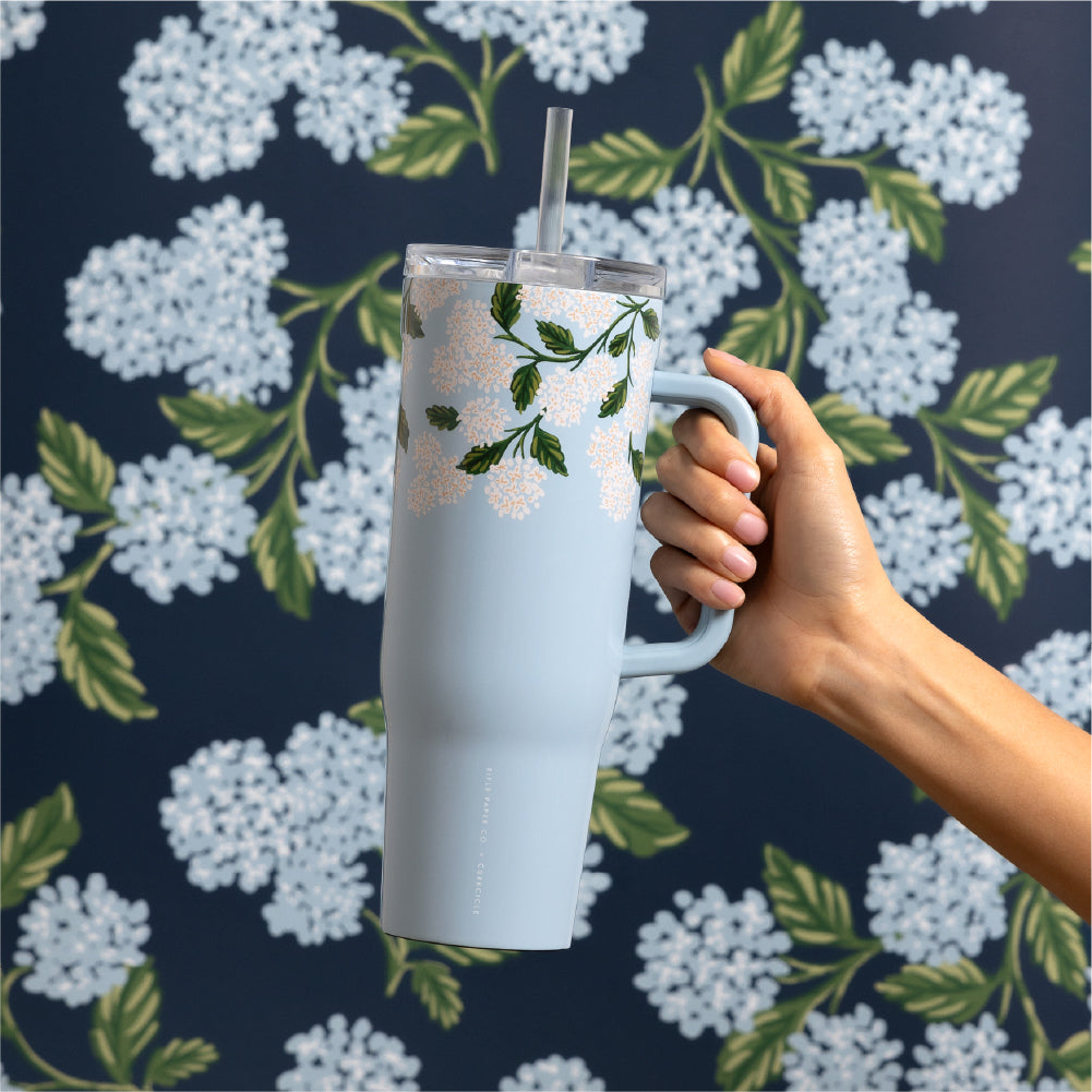 Corkcicle x Rifle Paper Co. “Hydrangea” Gloss - 40oz Cruiser