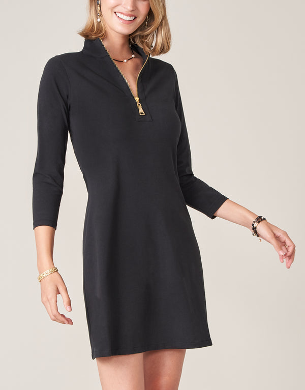 Spartina 449 "Nora" Half Zip Dress-Black