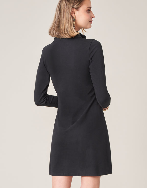 Spartina 449 "Nora" Half Zip Dress-Black