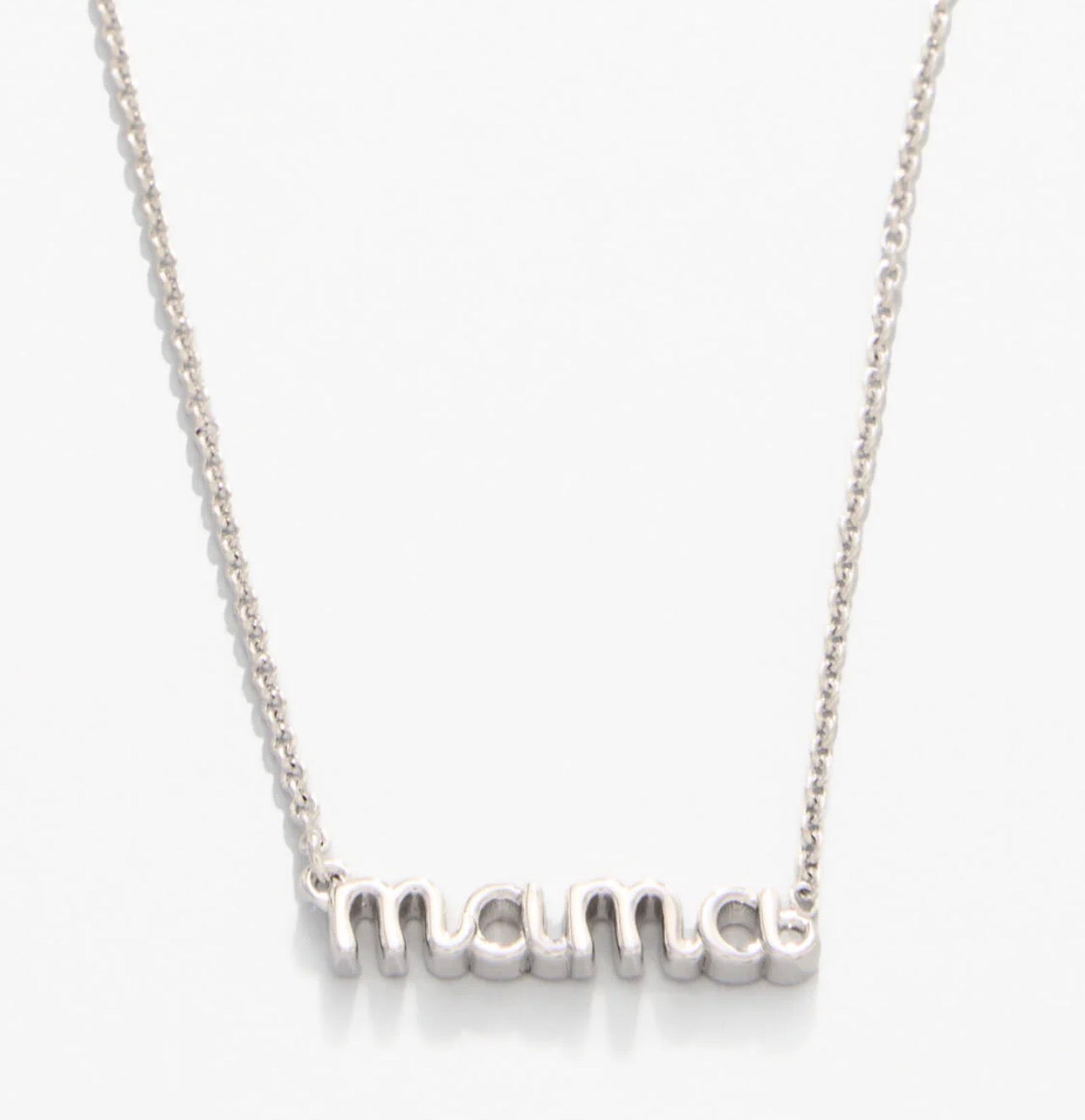 Spartina 449 Sea La Vie 18” Necklace-Thanks Mama/Script - Silver