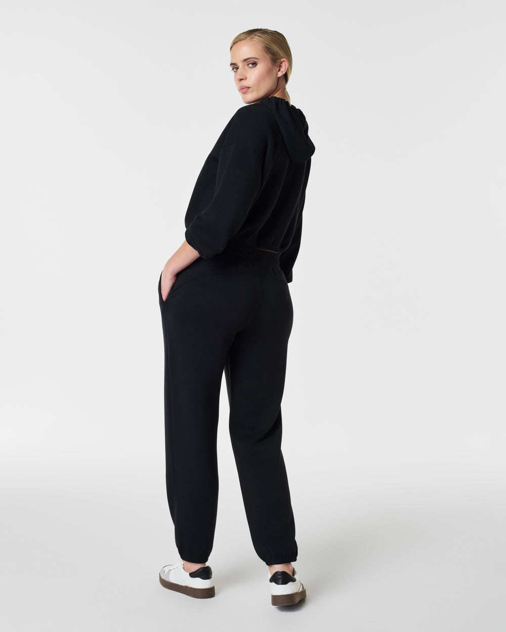 Spanx AirEssentials Cinched Hoodie- Very Black