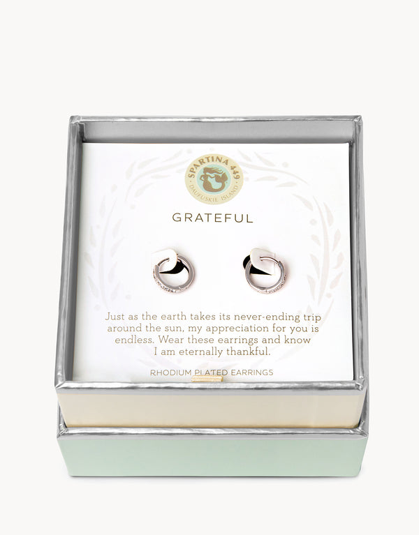 Spartina 449 Sea La Vie Hoop Earrings - Grateful-Silver