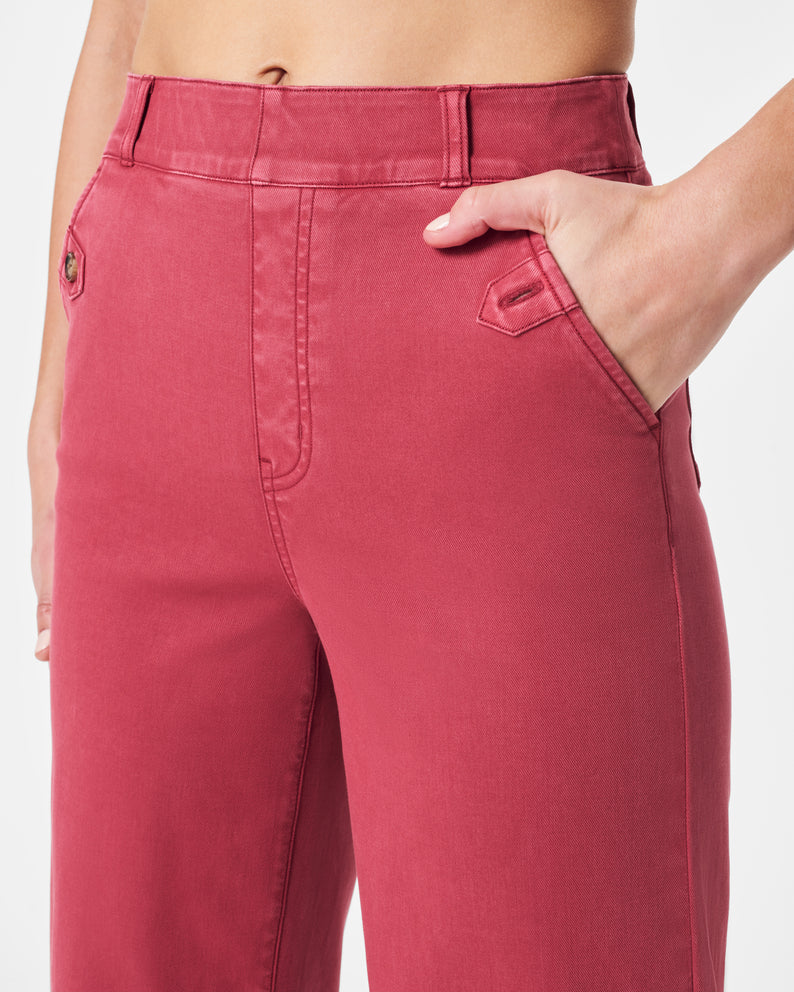 Spanx Stretch Twill Cropped Pant-Wild Rose