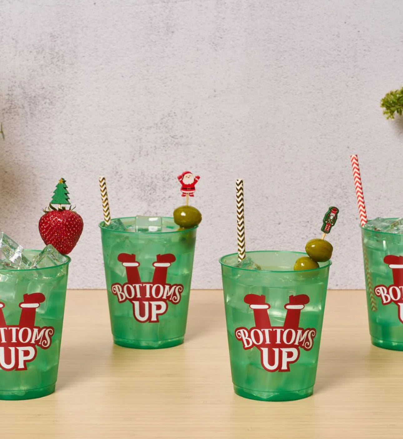 Sophistiplate 6” Wood Party Pick-Santa