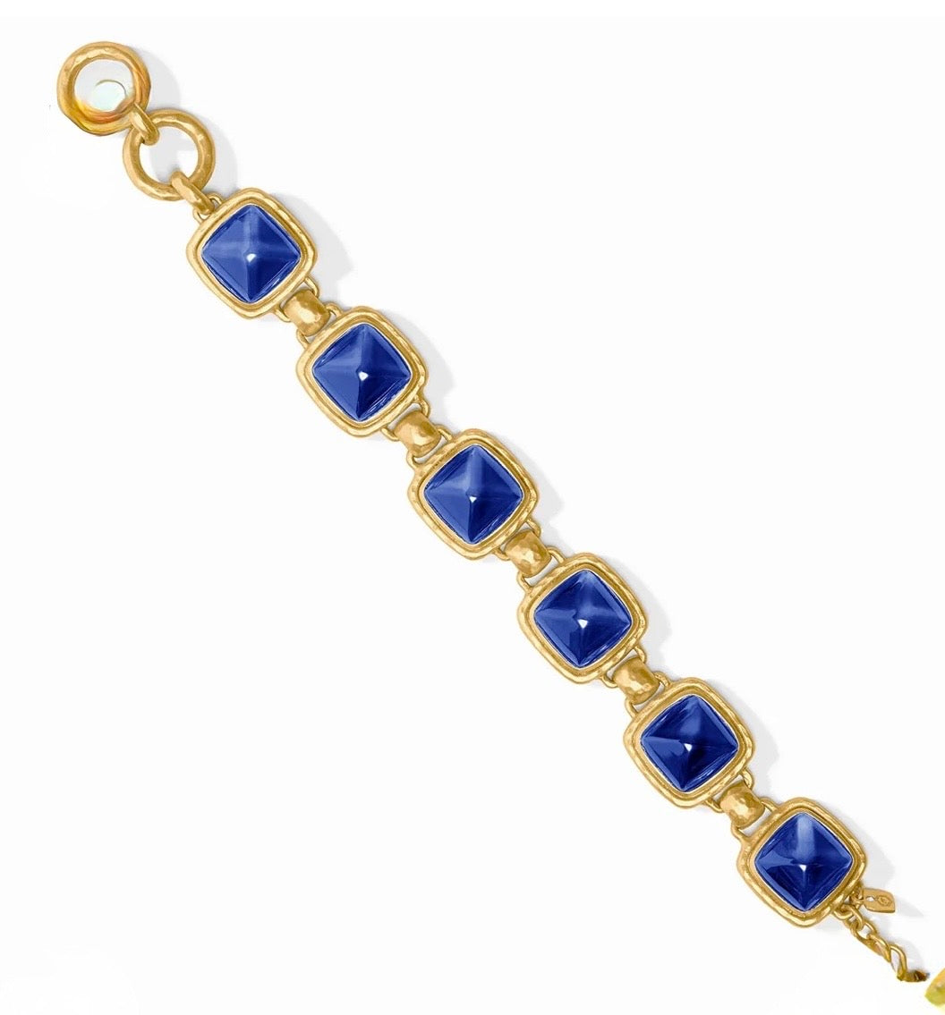 Julie Vos “Sahara” Stone Bracelet-Gold/Iridescent Sapphire Blue