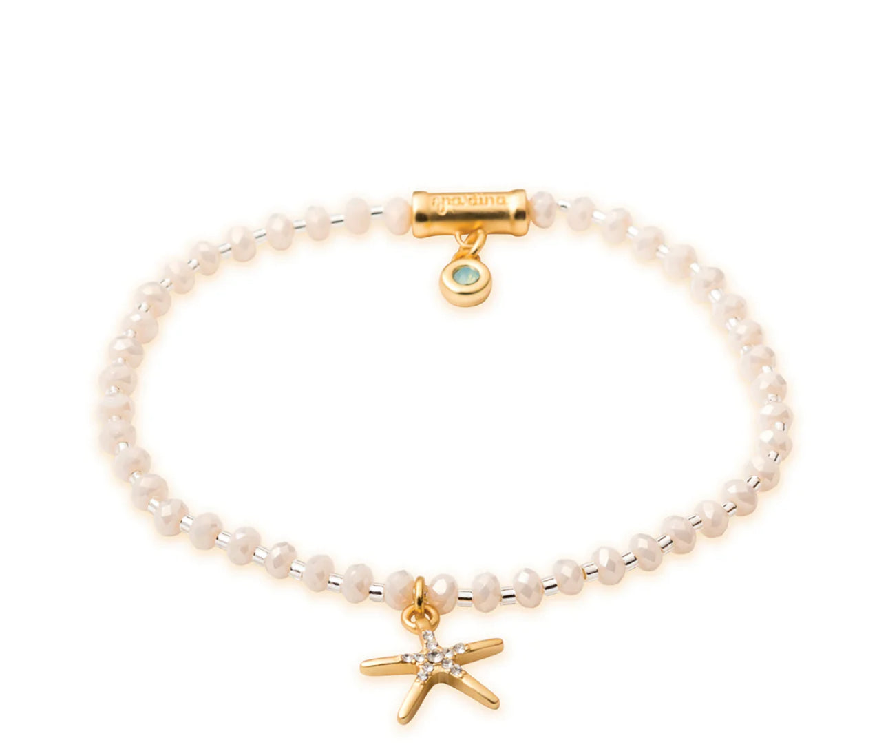 Spartina 449 Twinkle Stretch Bracelet-Cream/Starfish