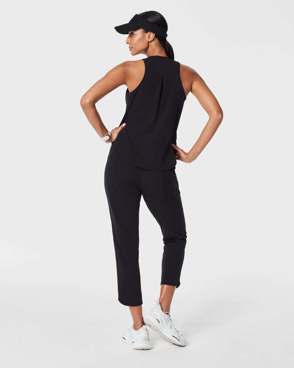 Spanx Casual Fridays Curved Hem Tank-Very Black