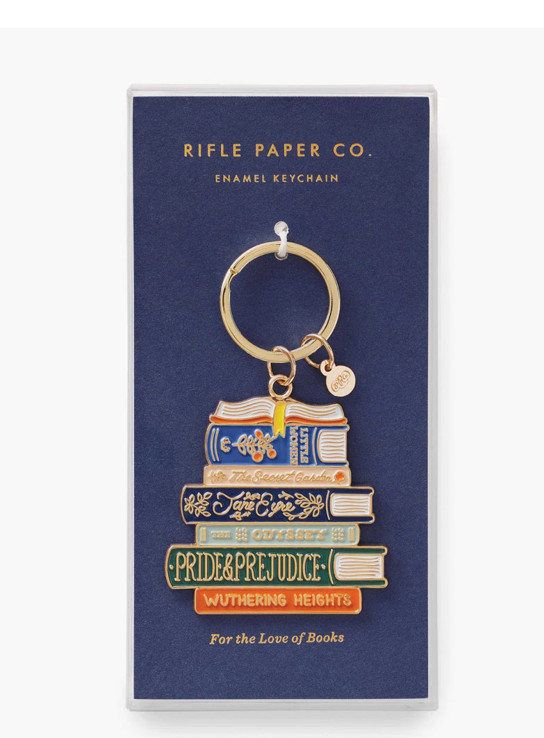 Rifle Paper Co. "Book Club" Enamel Keychain