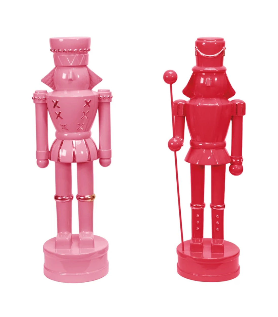 Resin Nutcracker with Gold Finish Accents 21.5" tall- 2 Colors