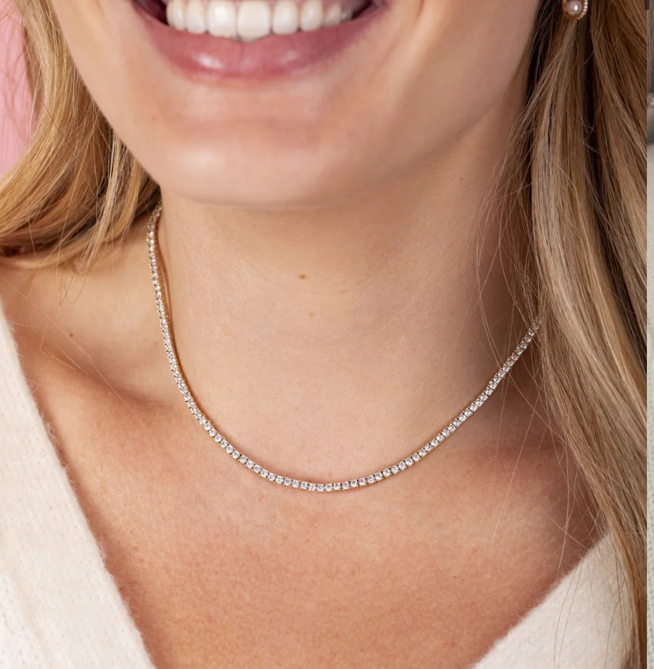 LeMel Classic CZ Tennis Necklace - Silver
