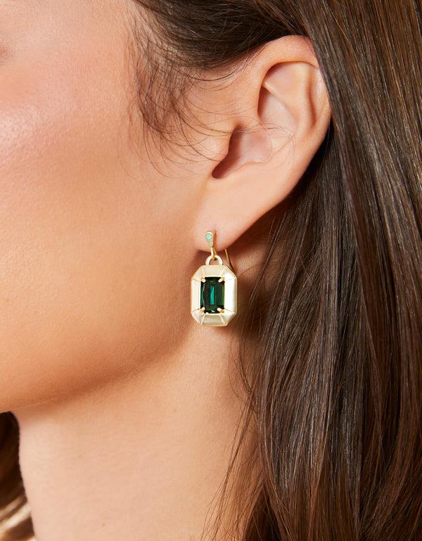 Spartina 449 Chateau Earrings-Dark Green
