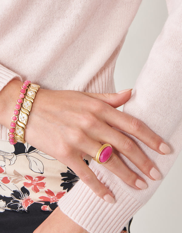 Spartina 449 Oval Stone Ring-Pink