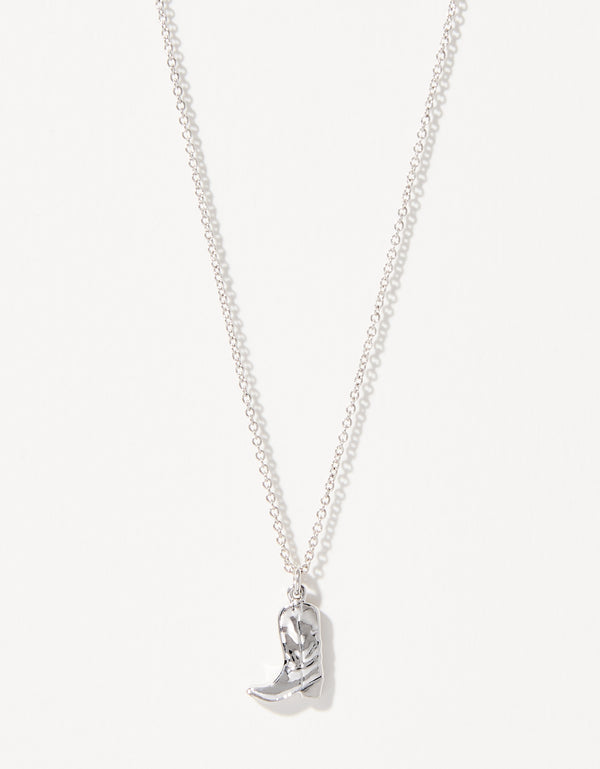 Spartina 449 Sea La Vie Necklace-Kick it Up/Cowgirl Boot-Silver