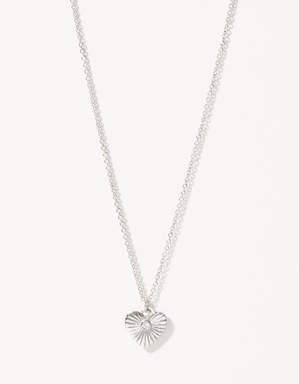 Spartina 449 Sea La Vie Necklace-Radiant Heart-Silver