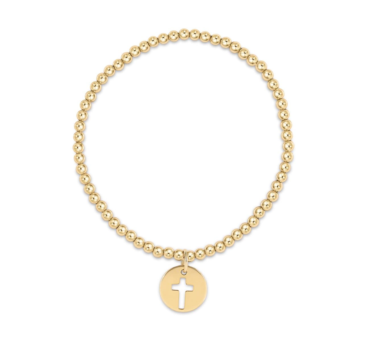 Enewton "Classic" Gold 3mm Bead Bracelet- Blessed Gold Disc