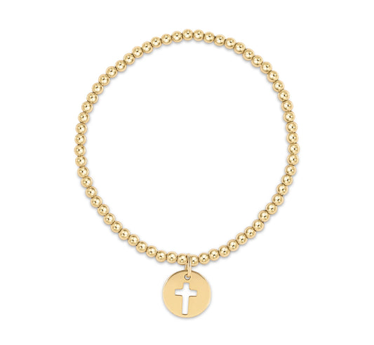 Enewton "Classic" Gold 3mm Bead Bracelet- Blessed Gold Disc