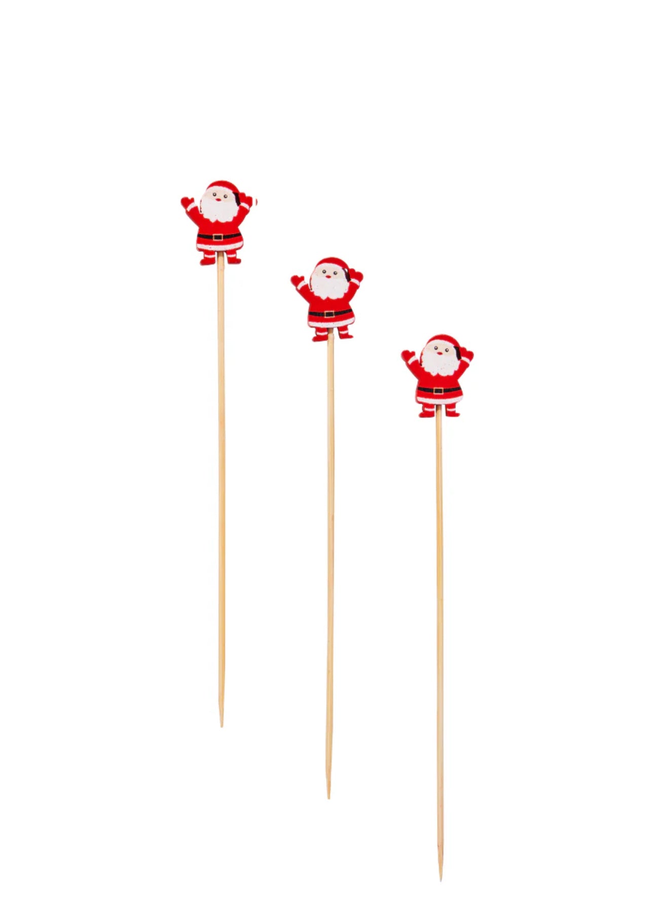 Sophistiplate 6” Wood Party Pick-Santa