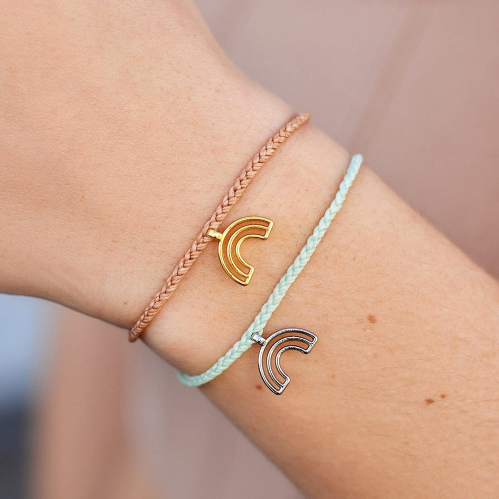 Puravida "Chasing Rainbows" Gold Charm Bracelet-Almond