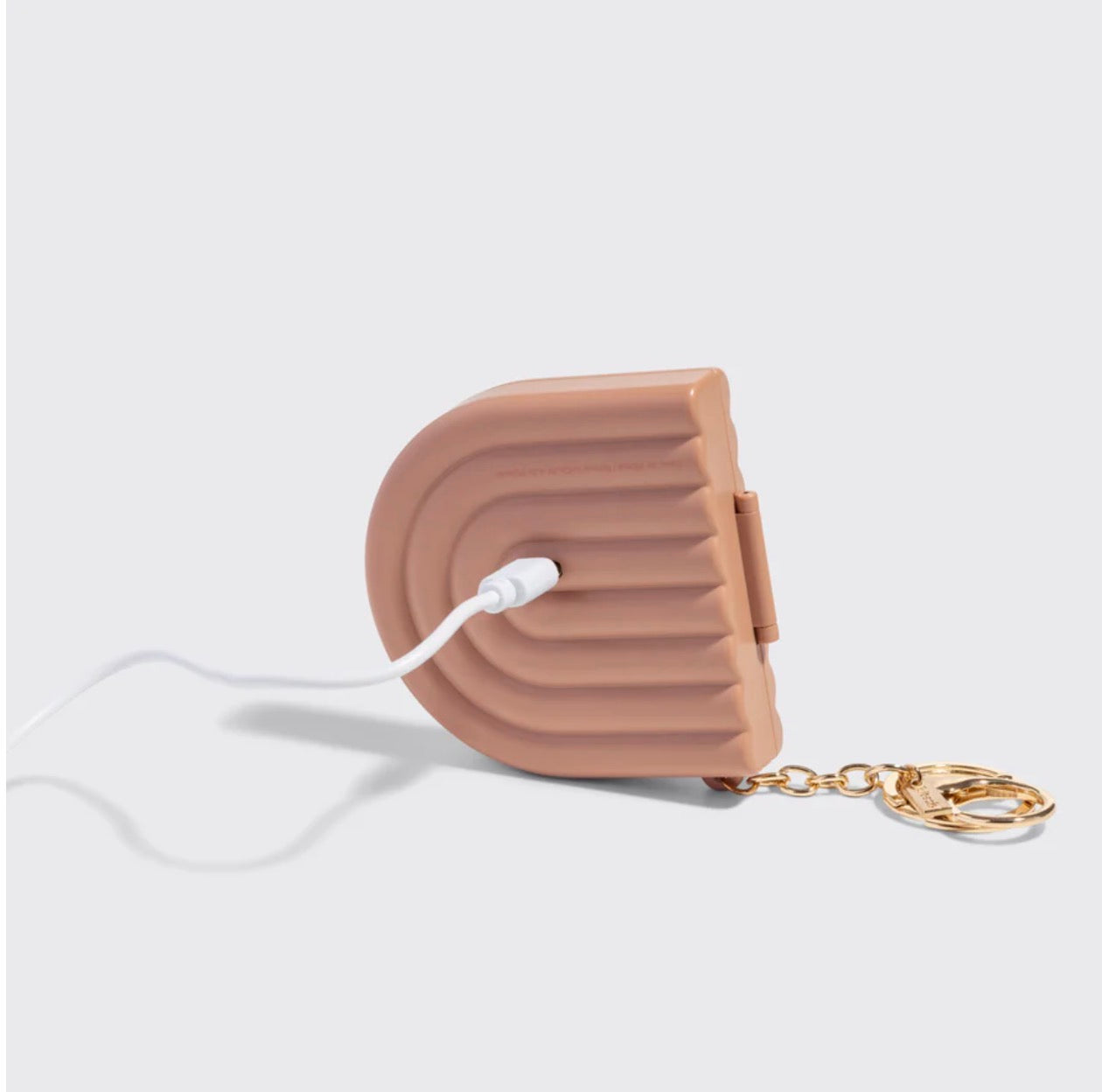 Kitsch Compact Mirror Keychain-Terracotta