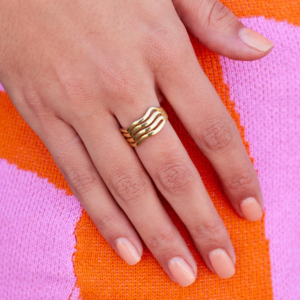 Puravida "Wavy" Ring- Gold