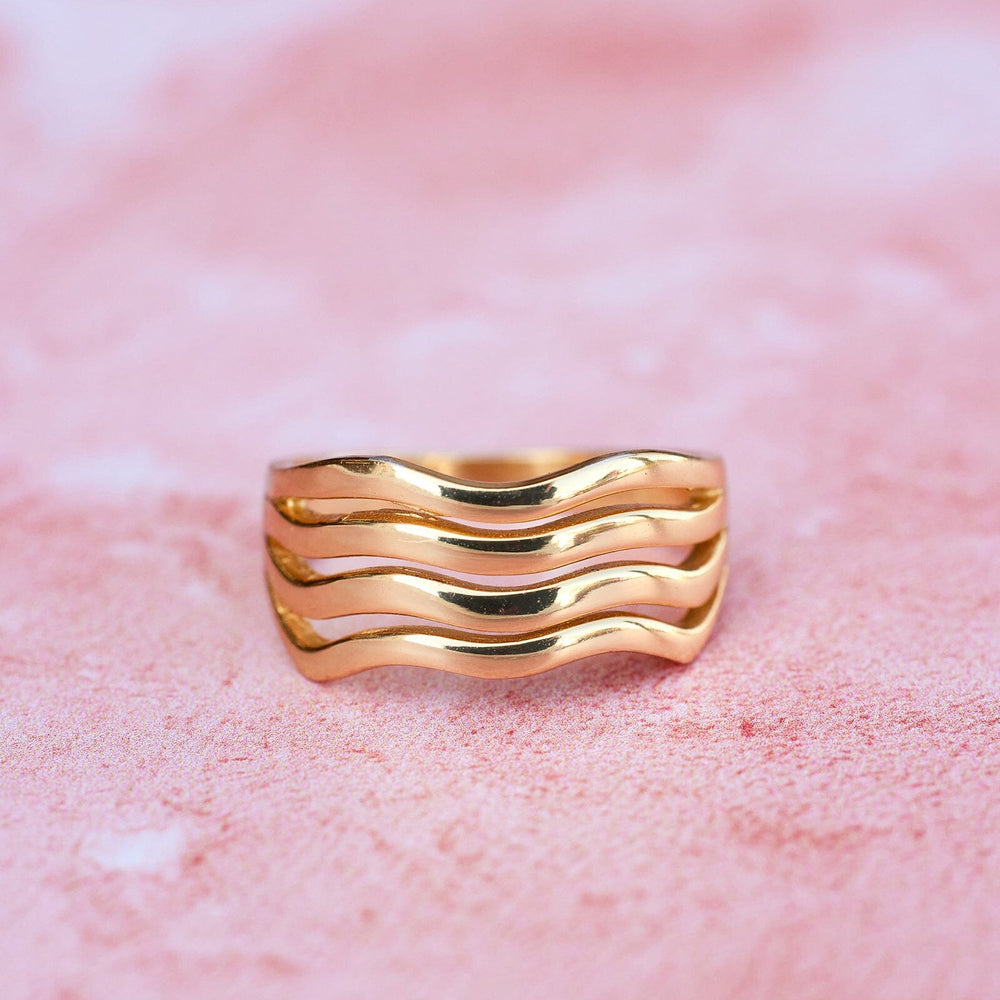 Puravida "Wavy" Ring- Gold