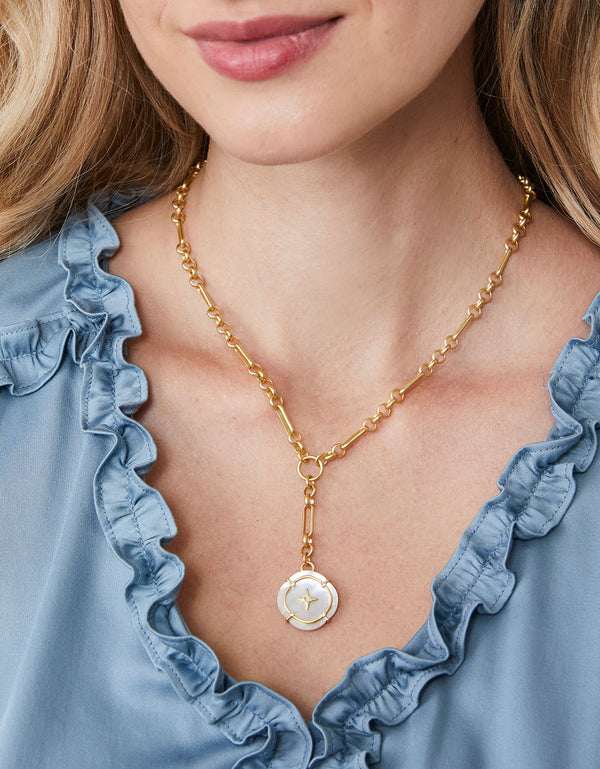 Spartina 449 Orla Round 18" Necklace-MOP