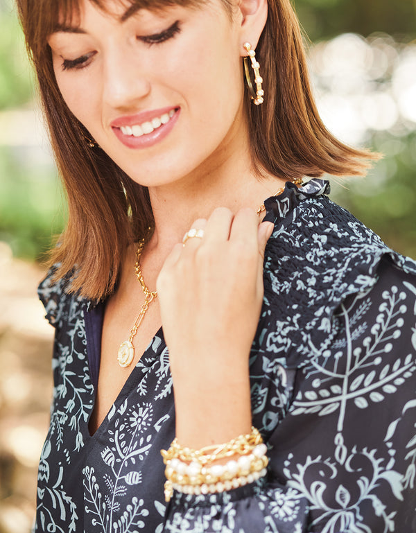 Spartina 449 Orla Round 18" Necklace-MOP