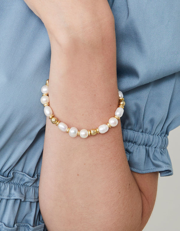 Spartina 449 Pearl Stretch Bracelet 8mm-Pearl