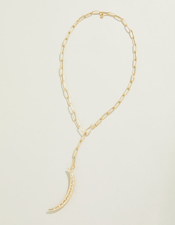 Spartina 449 Crescent Necklace 20"-Crystal