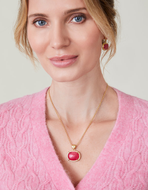 Spartina 449 Greta Necklace 18"- Pink