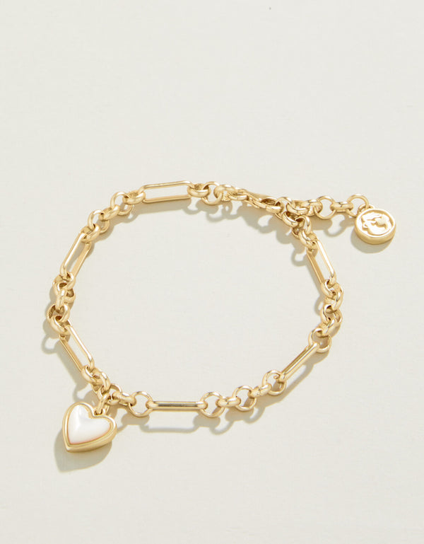 Spartina 449 Full Heart Bracelet-MOP