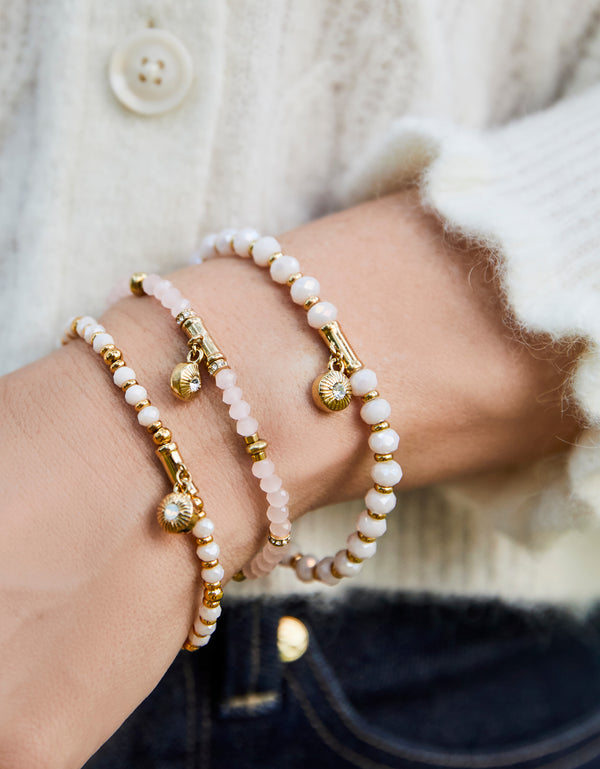 Spartina 449 SP Alljoy Stretch Bracelet- 6mm Cream