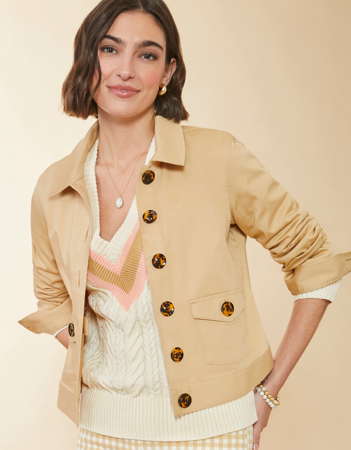 Spartina449 "Harlyn" Jacket-Khaki
