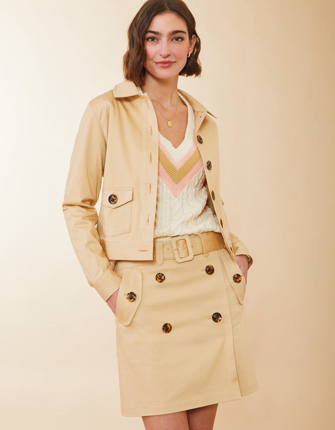 Spartina449 "Harlyn" Jacket-Khaki