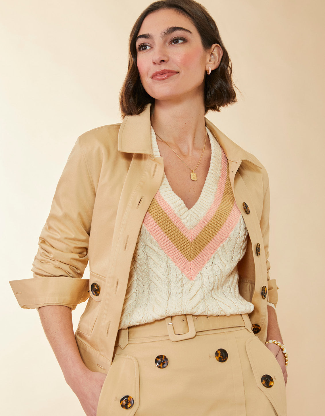 Spartina449 "Harlyn" Jacket-Khaki