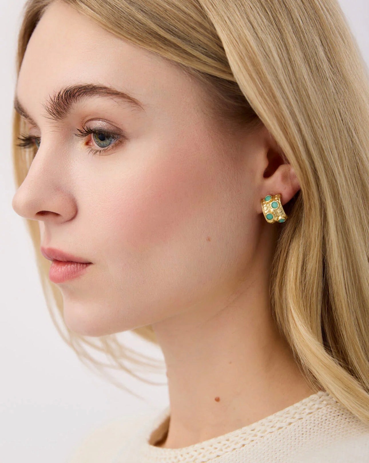 Spartina 449 Karissa Hoop Earrings -Sea Foam