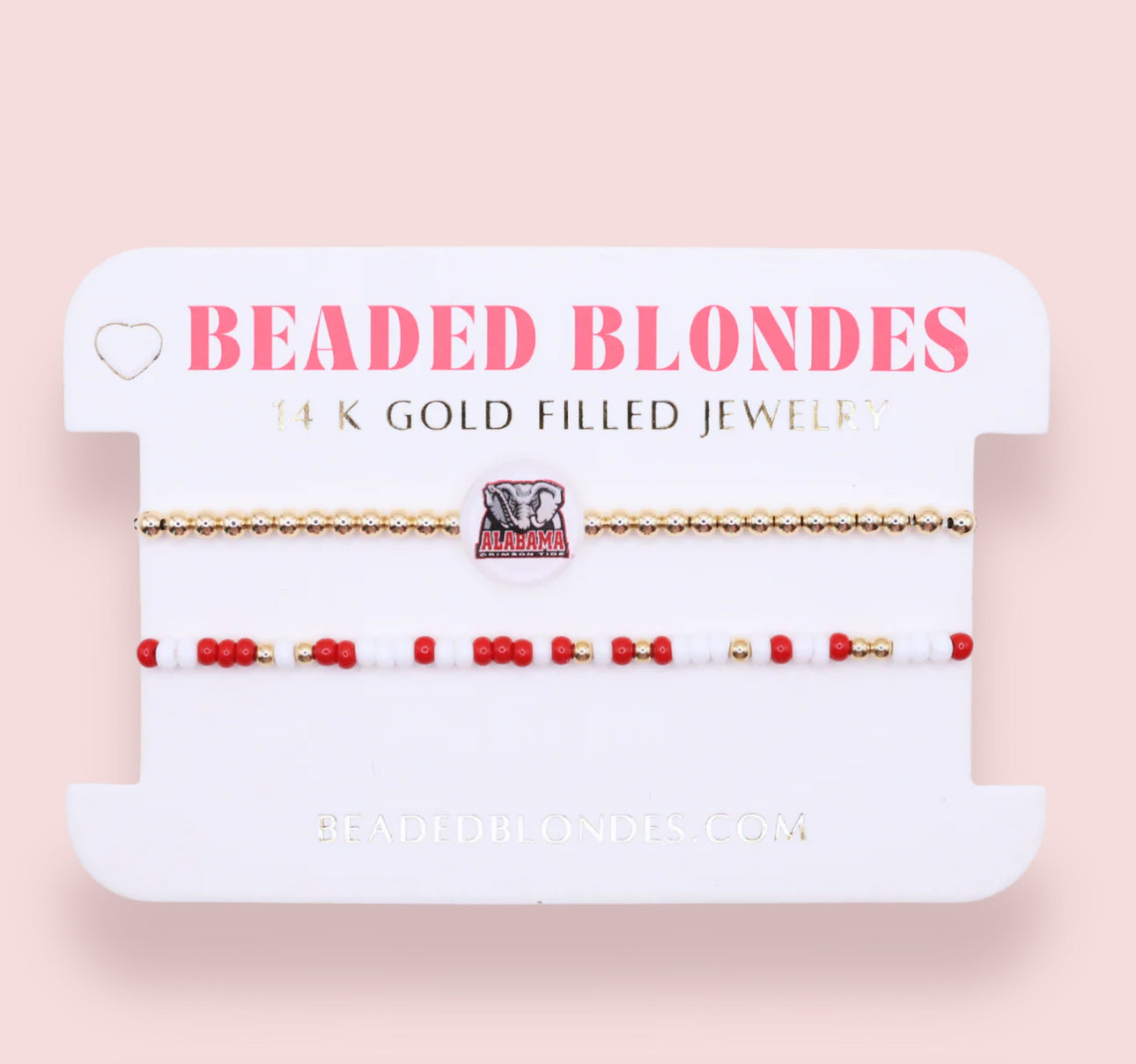 Beaded Blondes "Alabama Logo" Sprinkle Bracelet Stack-Standard 6.75"