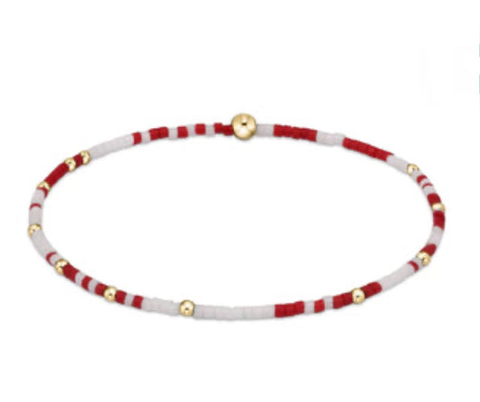 Enewton Gameday "Hope Unwritten" Bracelet-Crimson/White